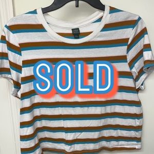 90s vibe orange & turquoise Tshirt